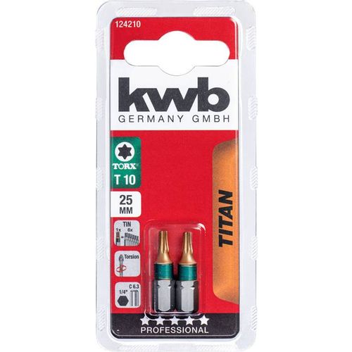 KWB TITAN nastavak za odvijač 25 mm / bit TORX T10, set 2/1 slika 1