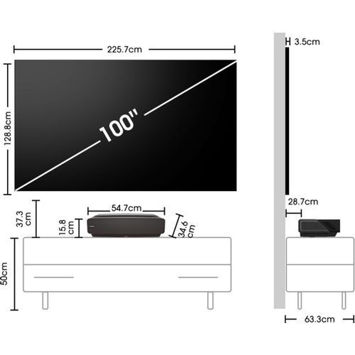 Hisense televizor 100" 100L5F-D12 Laser 4K UHD Smart TV Projektor slika 2