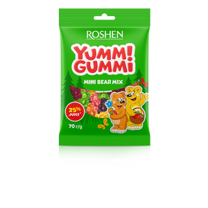 Roshen Yummi Gummi gumeni bomboni mini bear mix 70g