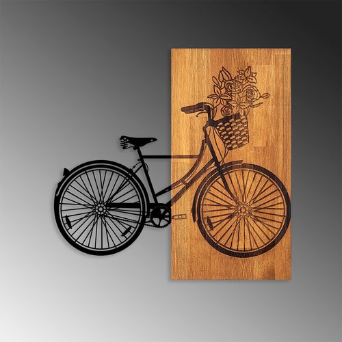 Wallity Ukrasni drveni zidni dodatak, Historical Floral Bike - M - 377 slika 4