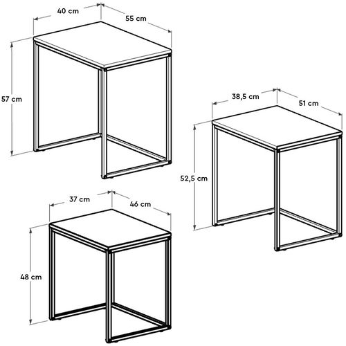 SHP-933-TT-1 Walnut
Black Nesting Table (3 Pieces) slika 5