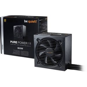 be quiet! BN294 PURE POWER 11 600W, 80 PLUS Gold efficiency (up to 92%), Two strong 12V-rails, Silence-optimized 120mm be quiet! fan, Multi-GPU support with two PCIe connectors