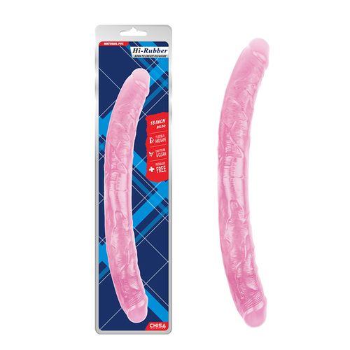 Roze dupli dildo 46cm slika 1