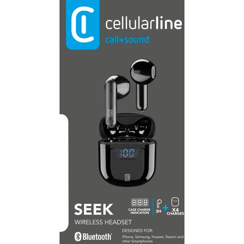 Cellularline slušalice BT TWS Seek black slika 2