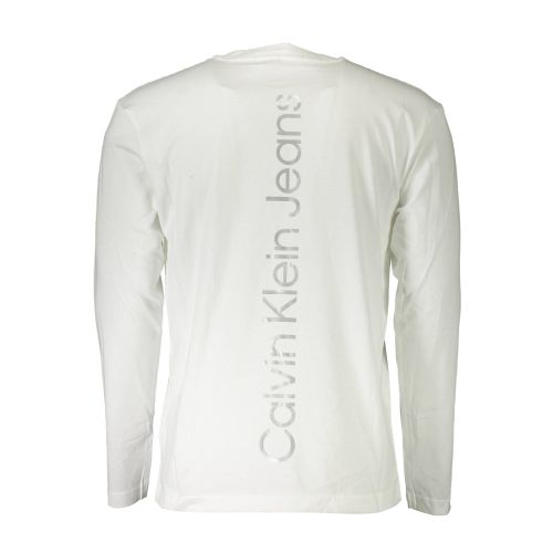 CALVIN KLEIN WHITE MEN'S LONG SLEEVED T-SHIRT slika 2