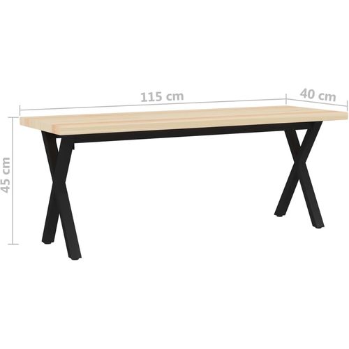 Klupa od borovine 115 x 40 x 45 cm slika 6