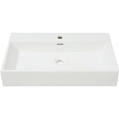 Umivaonik s Poklopcem za Slivnik Keramički Bijeli 76 x 42,5 x 14,5 cm slika 29
