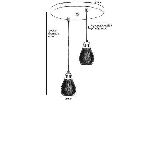 Opviq Luster ADDYSON, crna boja slika 3