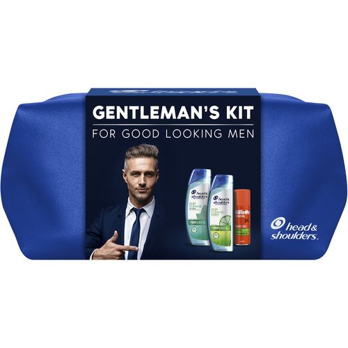 Head & Shoulders + Gillette Poklon paket šampon 2x300ml & gel za brijanje 75ml + kozmetička torba slika 1