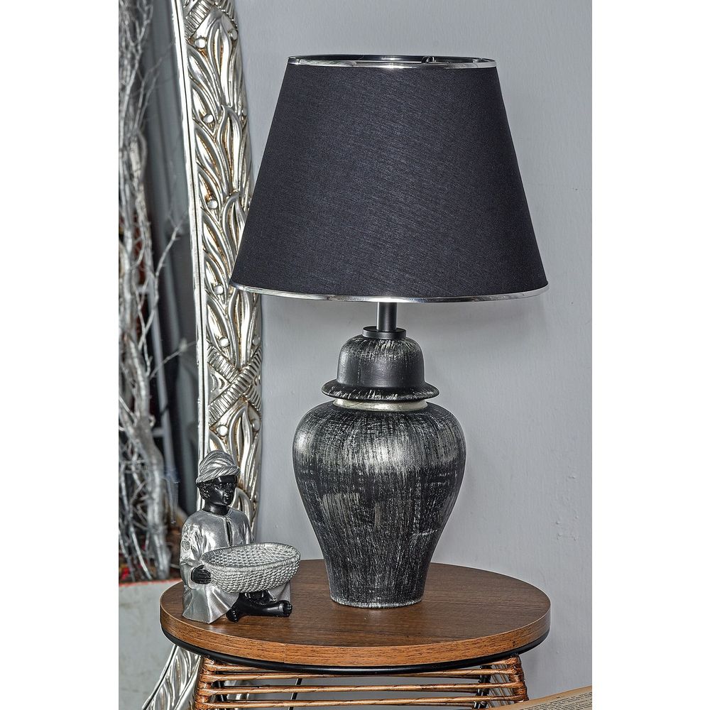 TM273 Crna i Srebrna Stolna Lampa slika 1