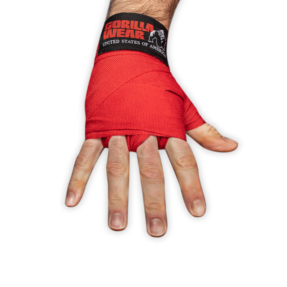 Gorilla Wear Bokserske bandaže - Red - 3m slika 3