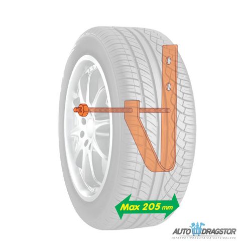 ZIDNI NOSAČ GUMA SET 4KOM SA TIPLOVIMA (MAX ŠIRINA GUMA 20.5CM) slika 3