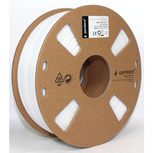 3DP-ABS1.75-01-W ABS Filament za 3D stampac 1.75mm, kotur 1KG WHITE slika 3