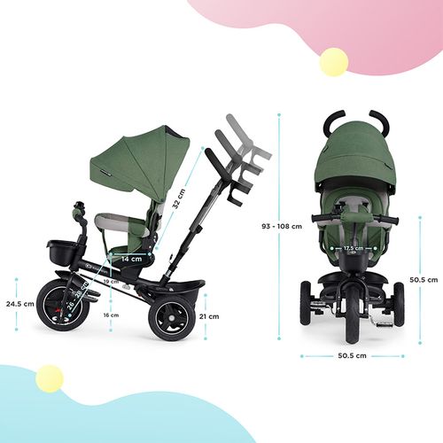 Kinderkraft Tricikl SPINSTEP, roza slika 76