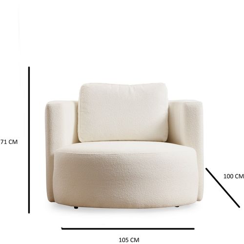 Atelier Del Sofa Asos Cream - Wing Cream Wing Chair slika 5
