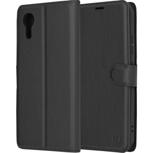 Techsuit – Leather Folio preklopna wallet maska za Samsung Galaxy Xcover7 – crna slika 1