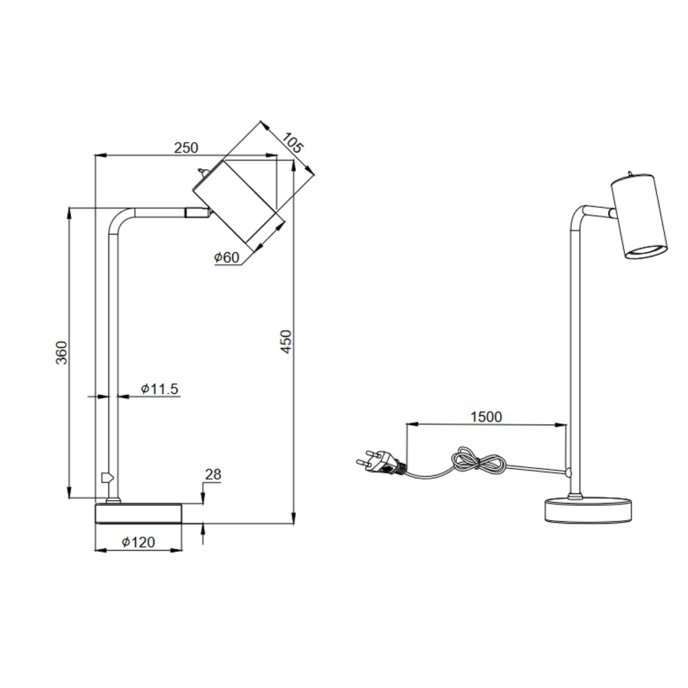 MARLEY STOLNA LAMPA MESING MAT slika 3