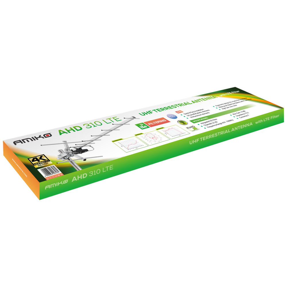 Amiko Antena Loga UHF 18 elemenata, Alu, 14dB, LTE filter - AHD 310 LTE slika 2