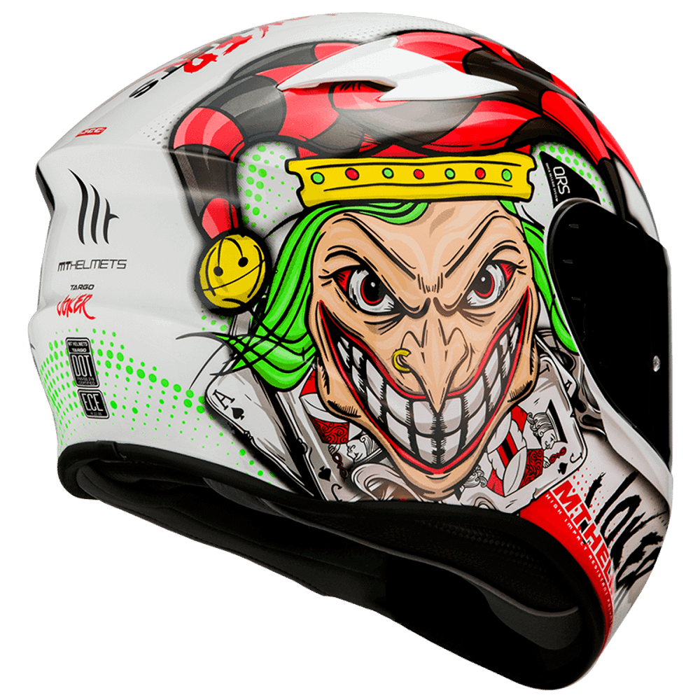 MT Helmets vizir za moto kacigu MT Targo Joker White slika 3