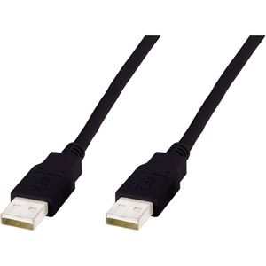 Digitus USB kabel USB 2.0 USB-A utikač, USB-A utikač 1.80 m crna  AK-300100-018-S