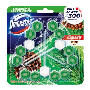 Domestos Power 5 osvježivač za WC šolju Pine 3x55g