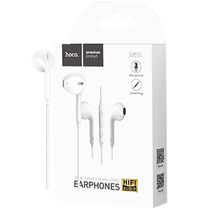 hoco. Slušalice sa mikrofonom, 3.5 mm,dužina kabela 1.2 met,bijela - M55 Memory sound White