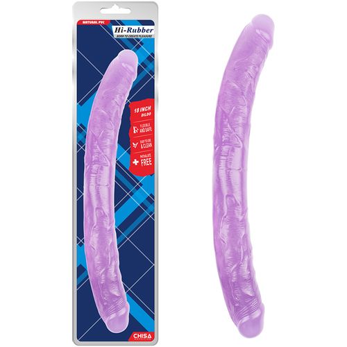 Ljubicasti dupli dildo 46cm slika 1