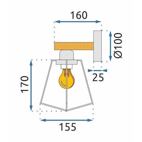 TOOLIGHT ZIDNA SVJETILKA APP978-1W slika 11