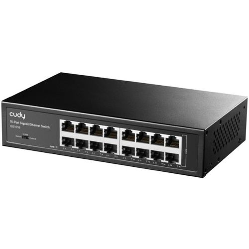 Cudy GS1016 16-Port 10/100/1000M Switch,16x Gbit  RJ45 port, rackmount (Alt. Teg1016d, PFS3016-16G) slika 2