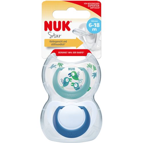 NUK duda varalica - silikon Star 6-18 m, 2/1 10736726 slika 2