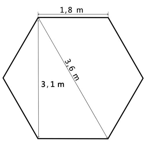 Šesterokutni prigodni sklopivi šator krem bijeli 3,6 x 3,1 m slika 3