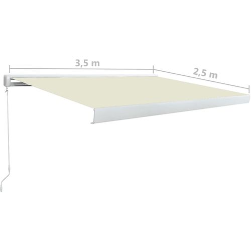 Kazetna tenda na ručno uvlačenje 350 x 250 cm krem slika 32