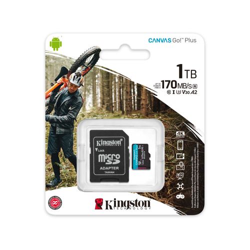 KINGSTON Memorijska kartica U3 V30 microSDXC 1TB Canvas Go Plus 170R A2 + adapter SDCG3/1TB slika 2