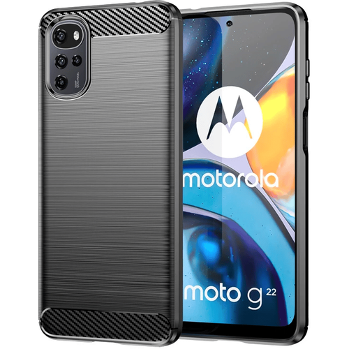 Techsuit Carbon Silicone maska za Motorola Moto G22 slika 1