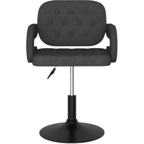 Okretna blagovaonska stolica od tkanine tamnosiva slika 21