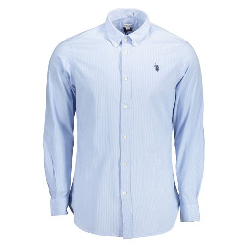 US POLO SHIRT LONG SLEEVE MAN LIGHT BLUE slika 1