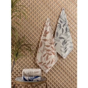 Set Ručnika Karian Asorti u Bojama Brown, Grey i Blue (4 Komada)