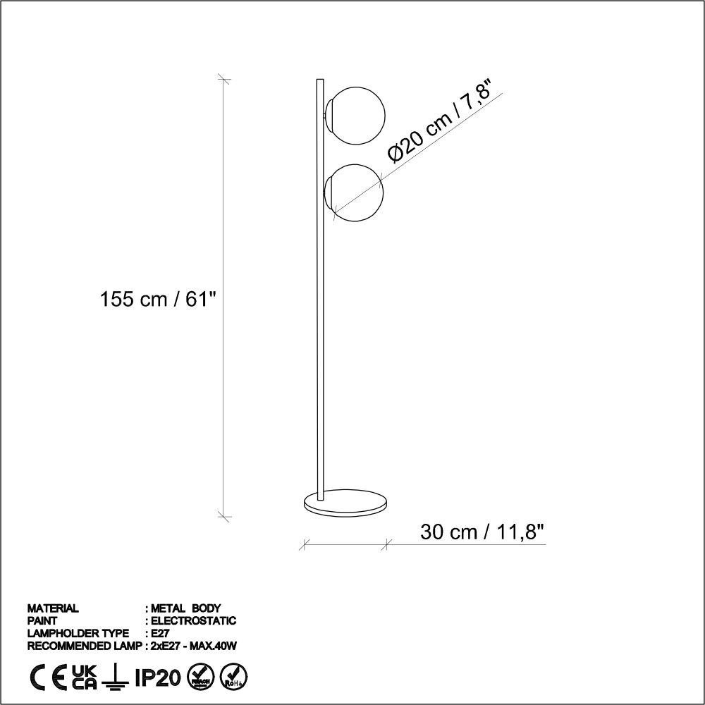 Podna lampa Dual 13756, boja Zlata - izložbeni artikl (oštećenja ambalaža) slika 7