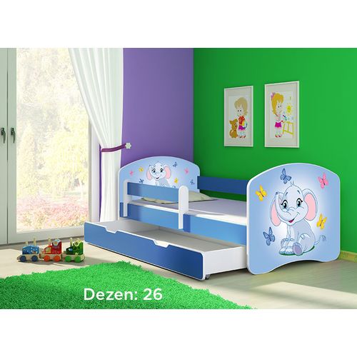 Deciji krevet ACMA II 160x80 F + dusek 6 cm BLUE26 slika 1