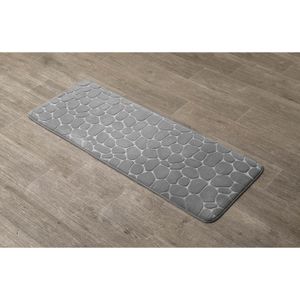 TENDANCE KUPAONSKI TEPIH PEBBLE 45X120 CM MEMORIJSKA PJENA, SVJETLO SIVI