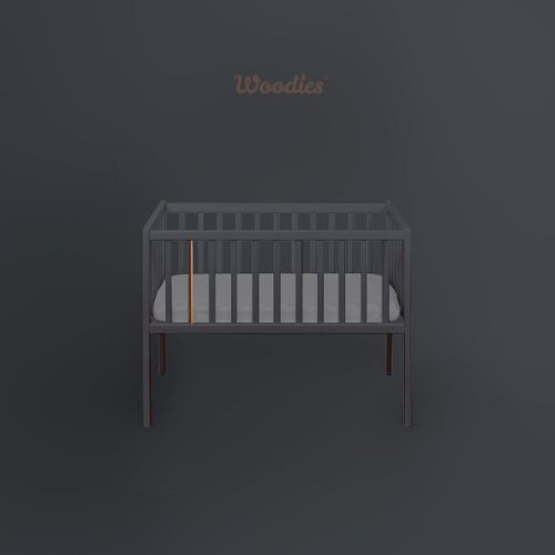 Woodies kolijevka Stardust Crib antracit slika 7