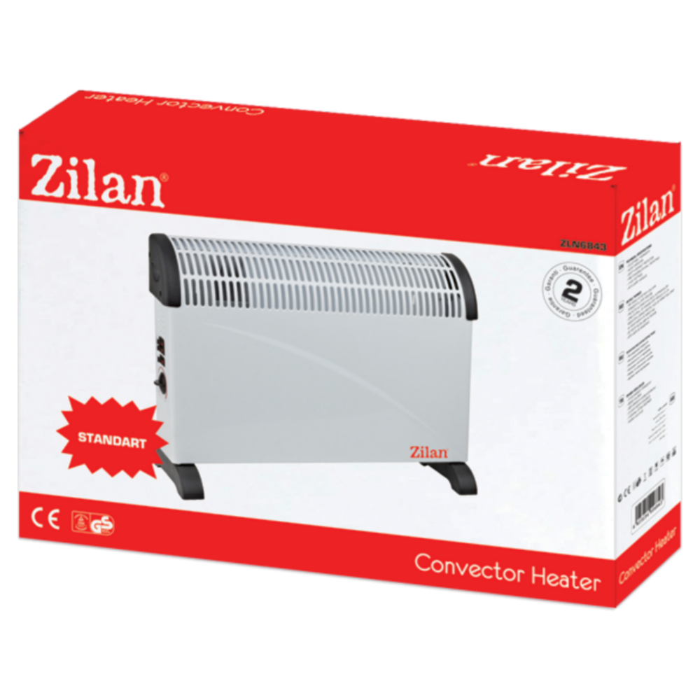 Zilan Grijalica, konvektor,  2000 W, podesiv termostat, crna - ZLN6843/BK slika 2