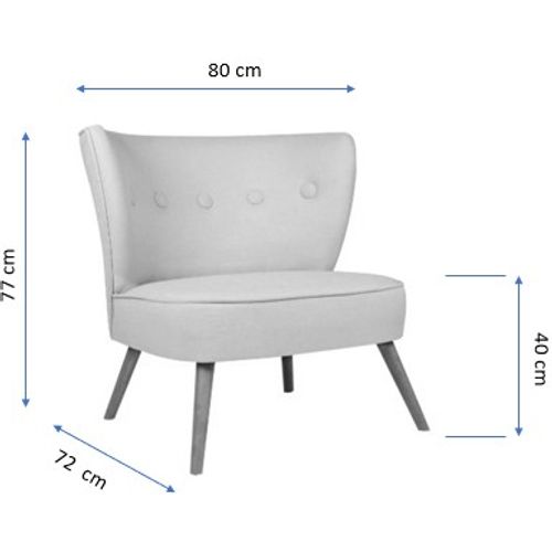 Bienville - Grey Grey Wing Chair slika 8