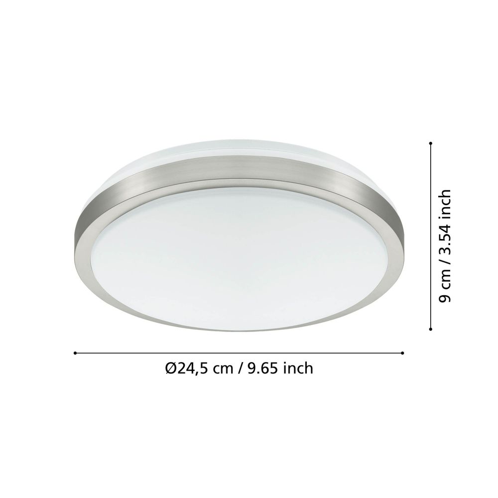 Eglo Competa 1 plafonjera/1, led, 18w,2000lm,  prom 245, nikl-mat/bijela  slika 6