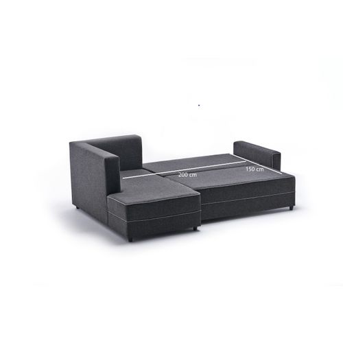 Atelier Del Sofa Kutna garnitura na razvlačenje, Antracit, Ece Left - Anthracite slika 9