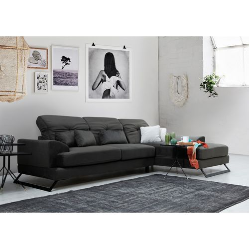 Ugaona Sofa Frido Corner Right (L3+Chl) u Antracit Boji slika 2