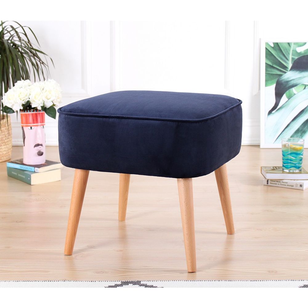 Moouv 7084 - Plavi Pouf od Velveta slika 2