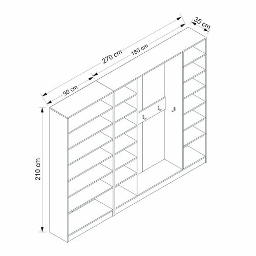 Noah - 8202 Beli Predsoblje Orman slika 8