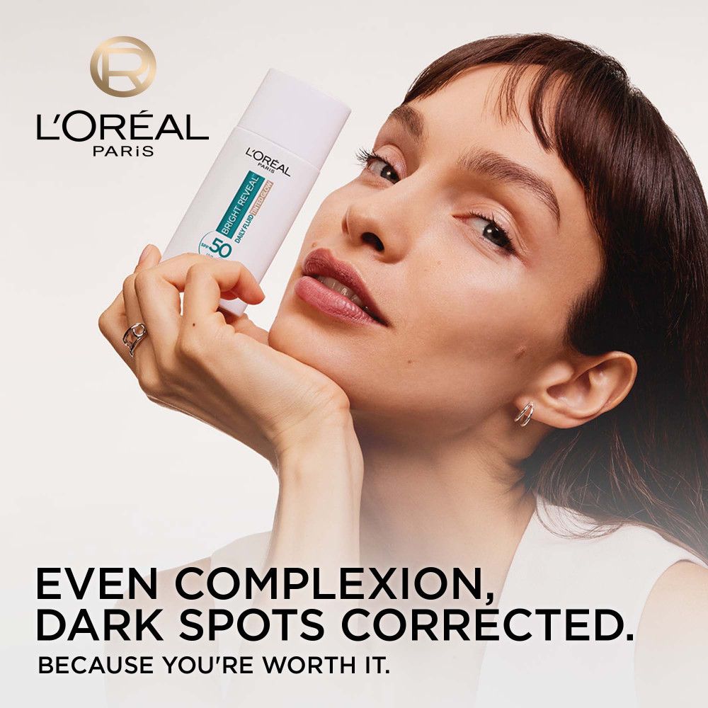L'Oréal Paris Bright Reveal tonirani UV fluid Medium SPF50+ 50ml slika 4