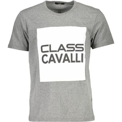 CAVALLI CLASS MEN'S SHORT SLEEVE T-SHIRT GRAY slika 1